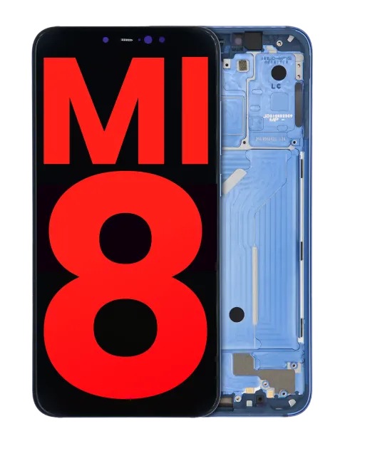 OLED displej s rámečkem pro Xiaomi Mi 8 (Aftermarket Plus) (modrá)