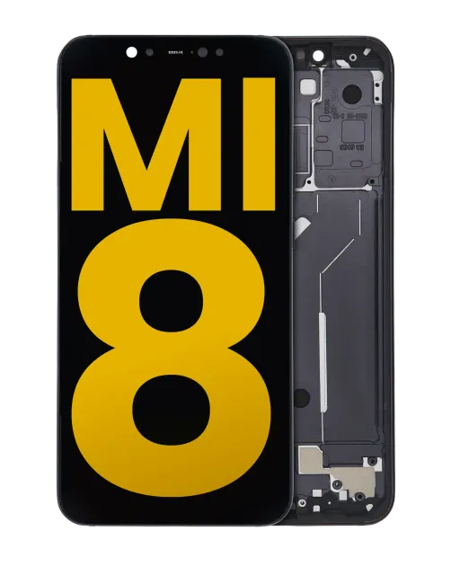 OLED displej s rámečkem pro Xiaomi Mi 8 (repasovaný) (černá)