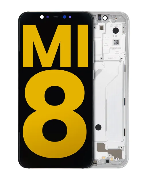 OLED displej s rámečkem pro Xiaomi Mi 8 (repasovaný) (bílá)