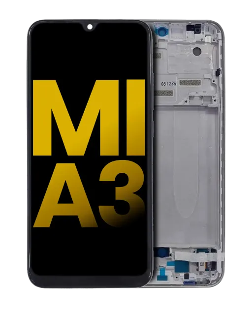 OLED displej s rámečkem pro Xiaomi Mi A3 (repasovaný) (stříbrná)
