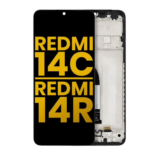 LCD displej s rámečkem pro Xiaomi Redmi 14C 5G / Redmi 14R (repasovaný) (všechny barvy)