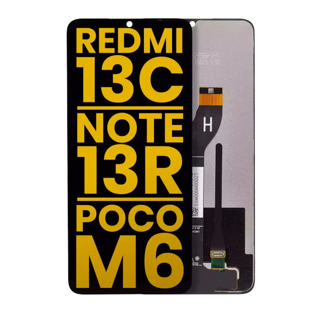 LCD displej bez rámečku pro Xiaomi Redmi 13C 5G / 13R / Poco M6 5G (repasovaný) (všechny barvy)
