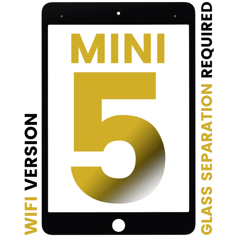 Přední sklo pro iPad mini 5 (nutné oddělení skla) (jen WiFi) (černá)
