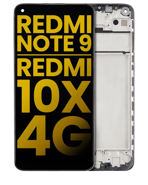 LCD displej s rámečkem pro Xiaomi Redmi Note 9 / Redmi 10x 4G (repasovaný) (všechny barvy)
