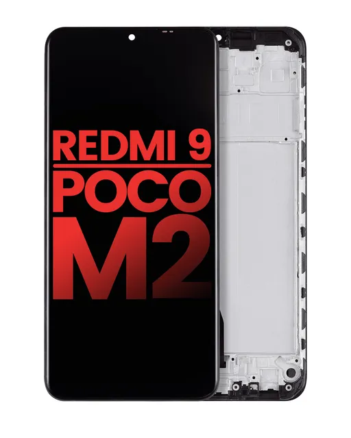 LCD displej s rámečkem pro Xiaomi Redmi 9 / Poco M2 (Aftermarket Plus) (všechny barvy)