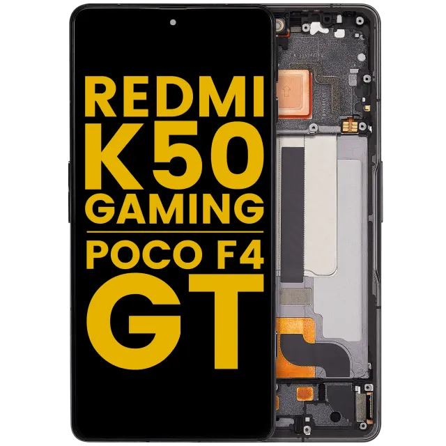 OLED displej s rámečkem pro Xiaomi Poco F4 GT / Redmi K50 Gaming (repasovaný) (černá)