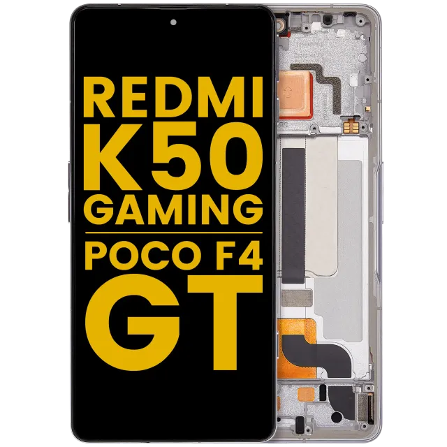 OLED displej s rámečkem pro Xiaomi Poco F4 GT / Redmi K50 Gaming (repasovaný) (stříbrná)