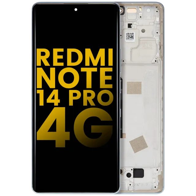 OLED displej s rámečkem pro Xiaomi Redmi Note 14 Pro 4G (repasovaný) (Ocean Blue)