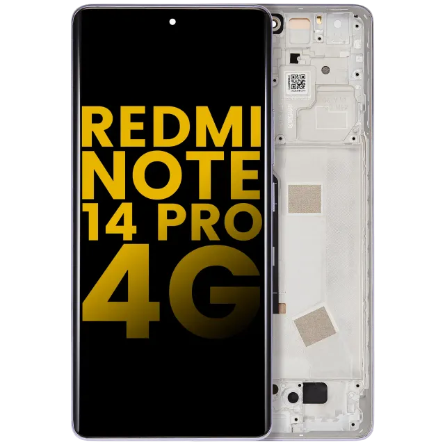 OLED displej s rámečkem pro Xiaomi Redmi Note 14 Pro 4G (repasovaný) (Aurora Purple)