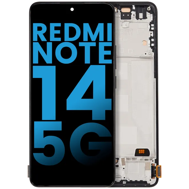 LCD displej s rámečkem pro Xiaomi Redmi Note 14 5G (Aftermarket: Incell) (Midnight Black)