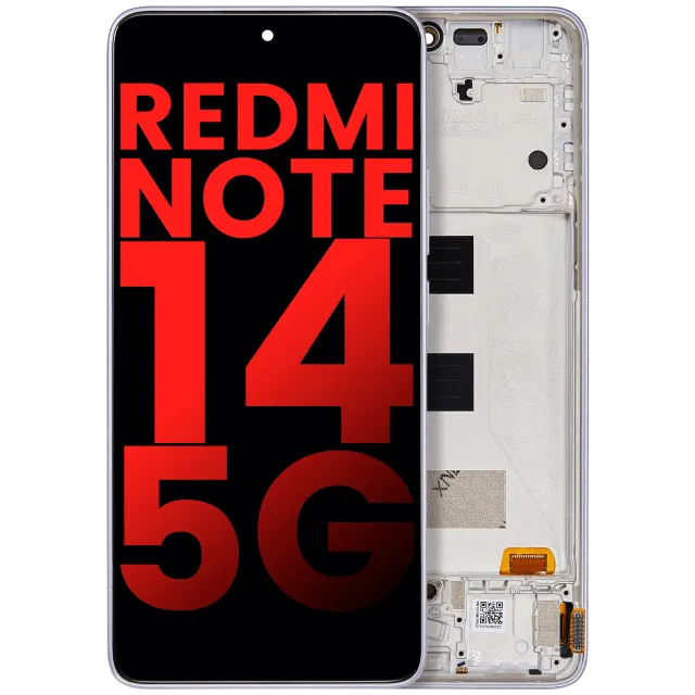 OLED displej s rámečkem pro Xiaomi Redmi Note 14 5G (Aftermarket Plus) (Lavender Purple)