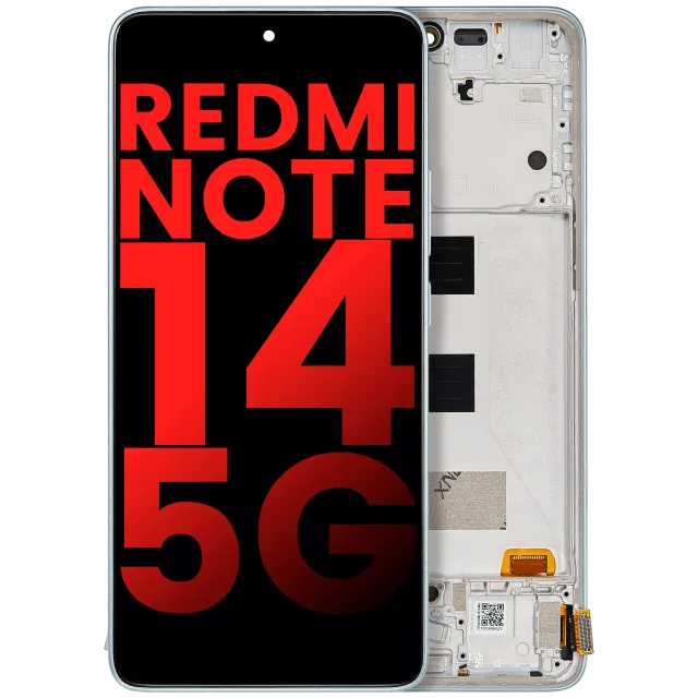 OLED displej s rámečkem pro Xiaomi Redmi Note 14 5G (Aftermarket Plus) (Coral Green)