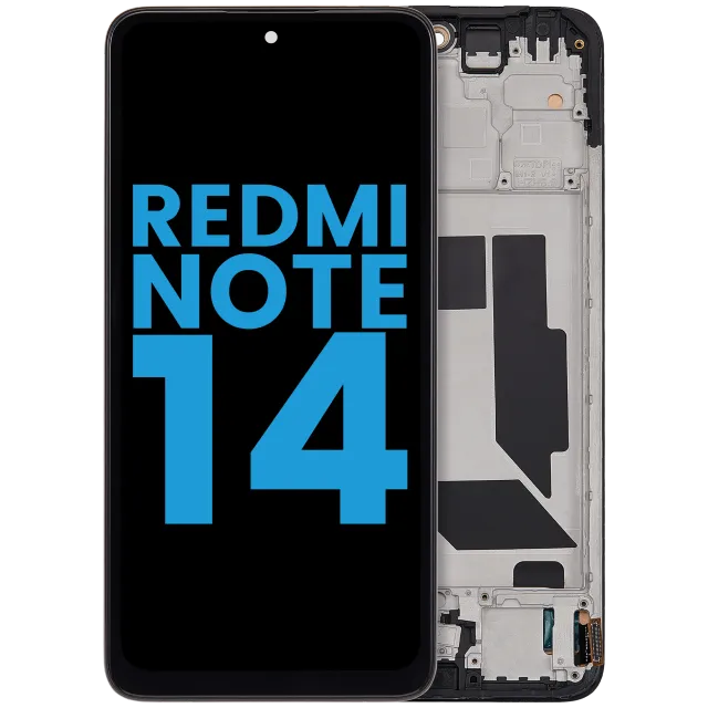 LCD displej s rámečkem pro Xiaomi Redmi Note 14 4G (EU verze) (Aftermarket: Incell) (všechny barvy)