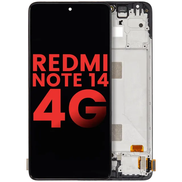OLED displej s rámečkem pro Xiaomi Redmi Note 14 4G (mezinárodní verze) (Aftermarket Plus) (všechny barvy)