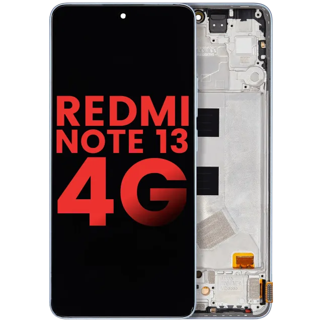 OLED displej s rámečkem pro Xiaomi Redmi Note 13 4G (Aftermarket Plus) (Ice Blue)