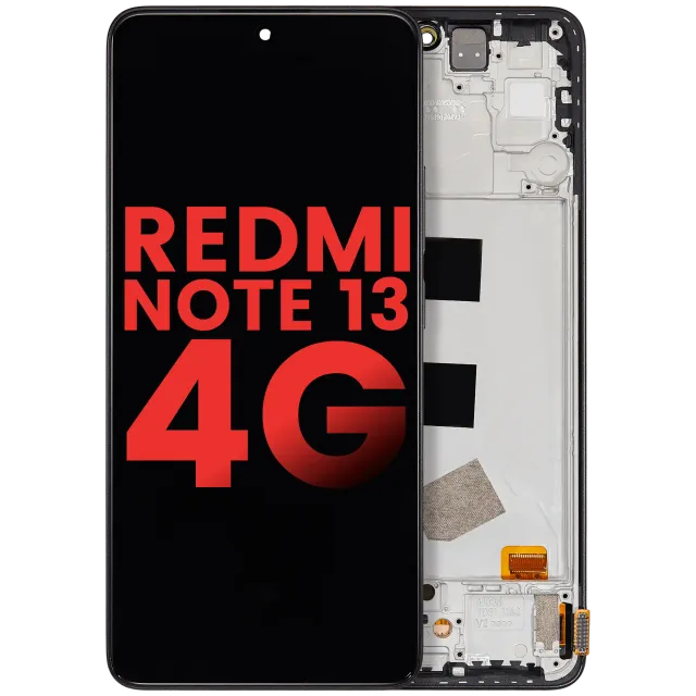 OLED displej s rámečkem pro Xiaomi Redmi Note 13 4G (Aftermarket Plus) (Midnight Black)