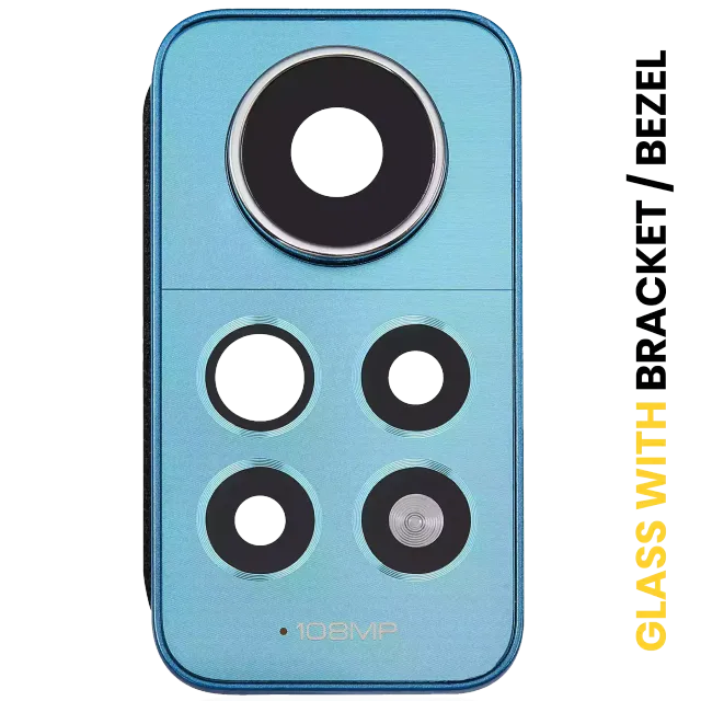 Sklíčko zadní kamery s držák / bezel pro Xiaomi Redmi Note 12 Pro 4G (Star Blue)