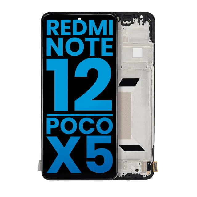 LCD displej s rámečkem pro Xiaomi Redmi Note 12 5G / Poco X5 (Aftermarket: Incell) (všechny barvy)