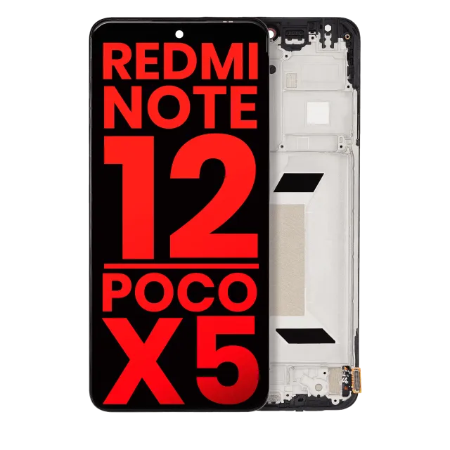OLED displej s rámečkem pro Xiaomi Redmi Note 12 5G / Poco X5 (Aftermarket Plus) (všechny barvy)