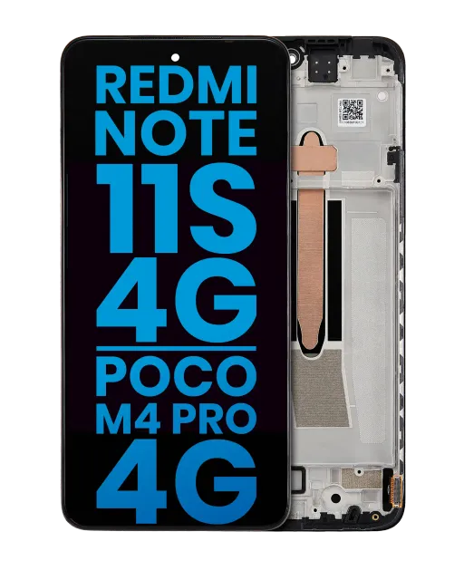 LCD displej s rámečkem pro Xiaomi Redmi Note 11S 4G / Poco M4 Pro 4G (Aftermarket: Incel) (všechny barvy)
