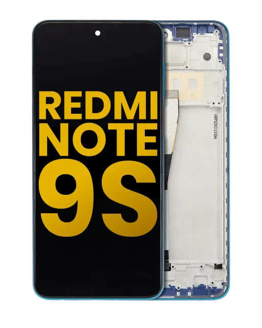 LCD displej s rámečkem pro Xiaomi Redmi Note 9S (Aftermarket Plus) (Aurora Blue)