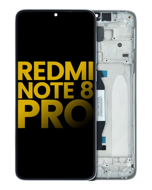 LCD displej s rámečkem pro Xiaomi Redmi Note 8 Pro (repasovaný) (bílá)