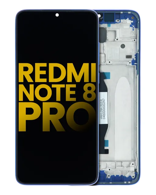 LCD displej s rámečkem pro Xiaomi Redmi Note 8 Pro (repasovaný) (modrá)