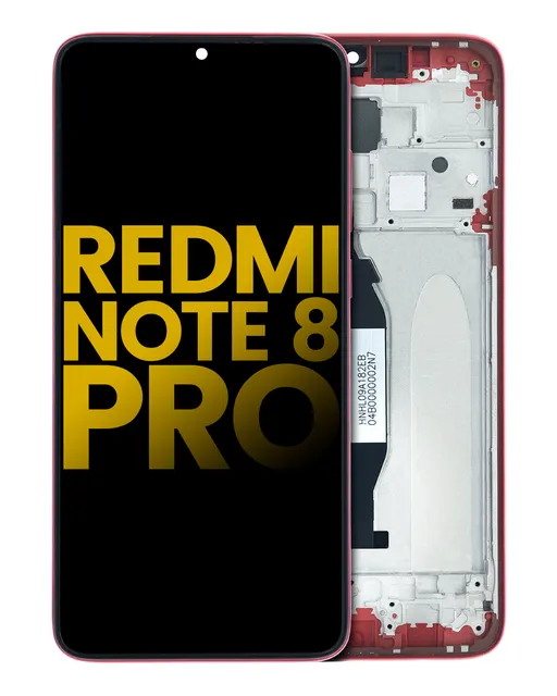 LCD displej s rámečkem pro Xiaomi Redmi Note 8 Pro (repasovaný) (červená)