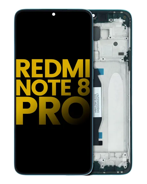 LCD displej s rámečkem pro Xiaomi Redmi Note 8 Pro (repasovaný) (zelená)