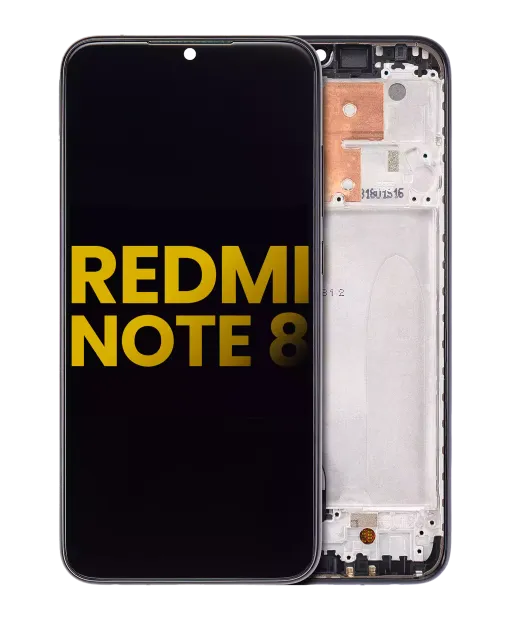 LCD displej s rámečkem pro Xiaomi Redmi Note 8 / Redmi Note 8 (2021) (Aftermarket Plus) (vesmírně černá)