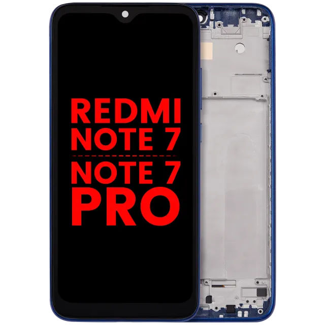 LCD displej s rámečkem pro Xiaomi Redmi Note 7 / 7 Pro (Aftermarket Plus) (Neptune Blue)