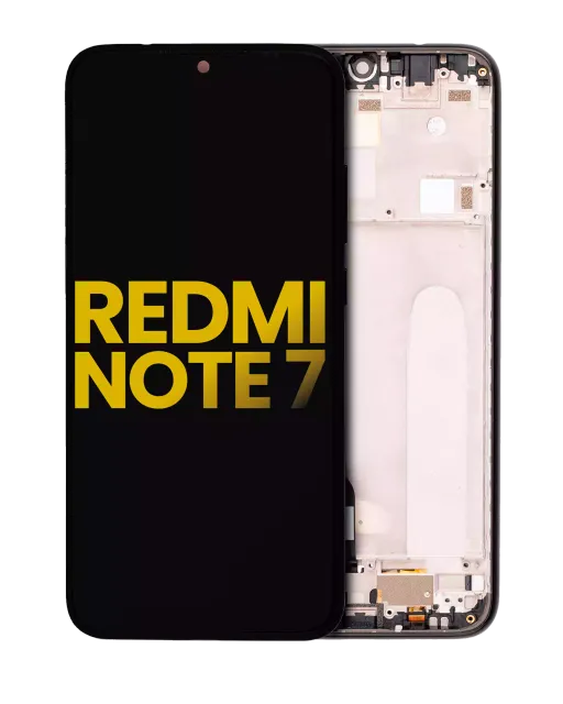 LCD displej s rámečkem pro Xiaomi Redmi Note 7 / 7 Pro (repasovaný) (černá)