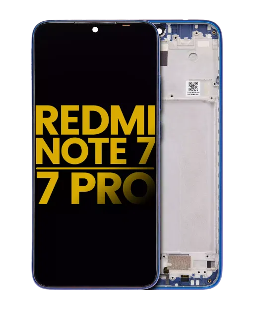 LCD displej s rámečkem pro Xiaomi Redmi Note 7 / 7 Pro (repasovaný) (modrá)
