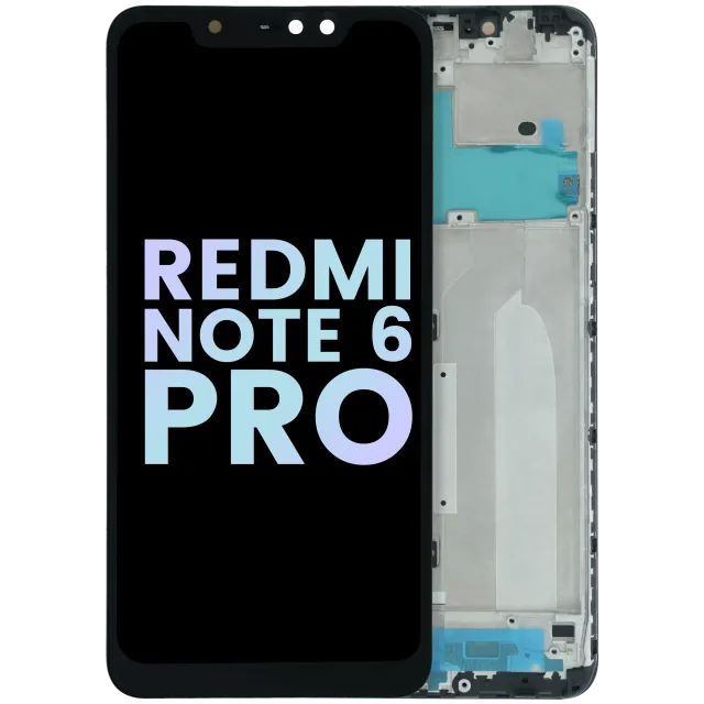LCD displej s rámečkem pro Xiaomi Redmi Note 6 Pro (originál OEM) (černá)