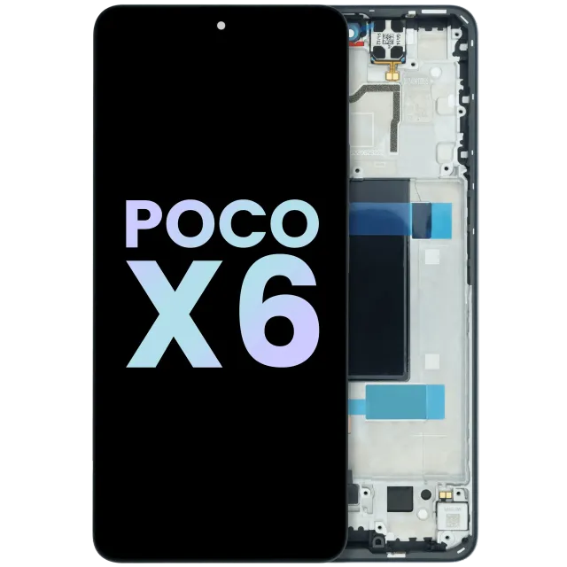 OLED displej s rámečkem pro Xiaomi Poco X6 5g (Genuine) (černá)