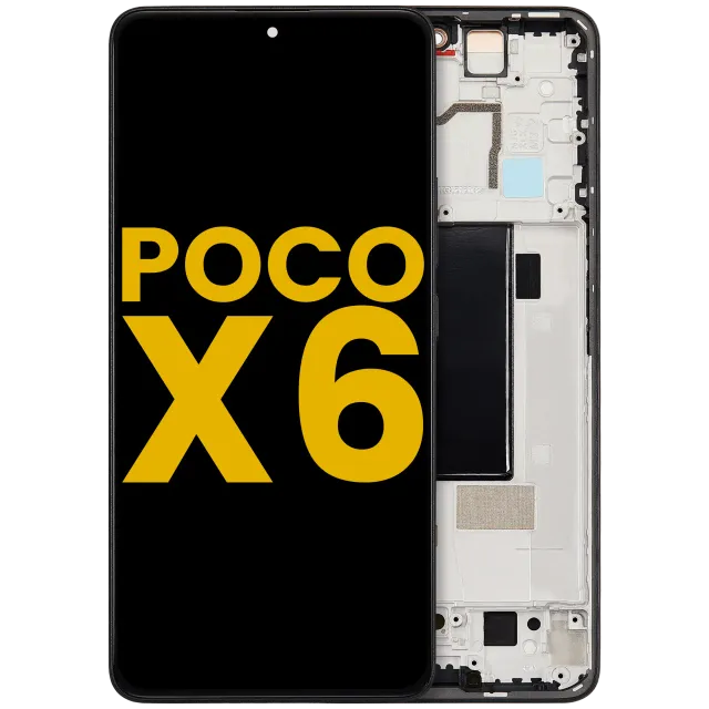 OLED displej s rámečkem pro Xiaomi Poco X6 (repasovaný) (černá)