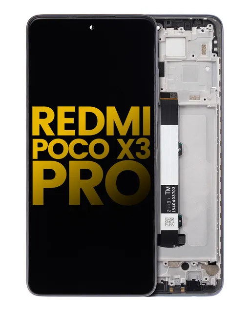 LCD displej s rámečkem pro Xiaomi Redmi Poco X3 / X3 Pro / POCO X3 NFC (repasovaný) (černá)