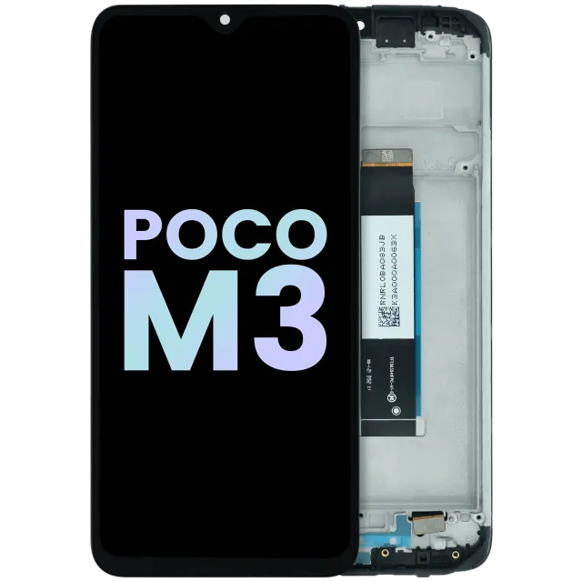 LCD displej s rámečkem pro Xiaomi Poco M3 (Genuine) (černá)