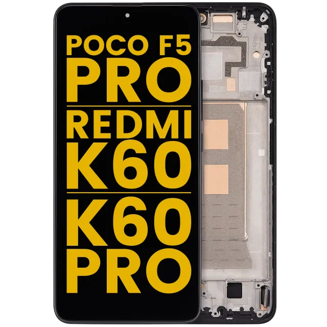 OLED displej s rámečkem pro Xiaomi Poco F5 Pro / Redmi K60 / K60 Pro (repasovaný) (černá)