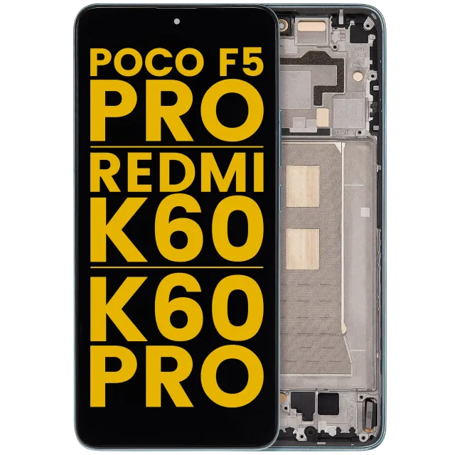 OLED displej s rámečkem pro Xiaomi Poco F5 Pro / Redmi K60 / K60 Pro (repasovaný) (Mint)