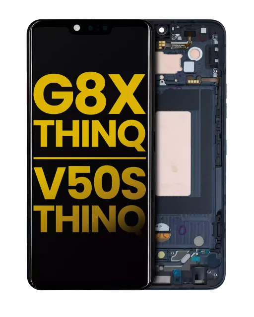 OLED displej s rámečkem pro LG G8X ThinQ / V50S ThinQ 5G (repasovaný) (Aurora Black)