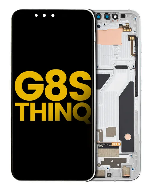 OLED displej s rámečkem pro LG G8S ThinQ (repasovaný) (Mirror White)