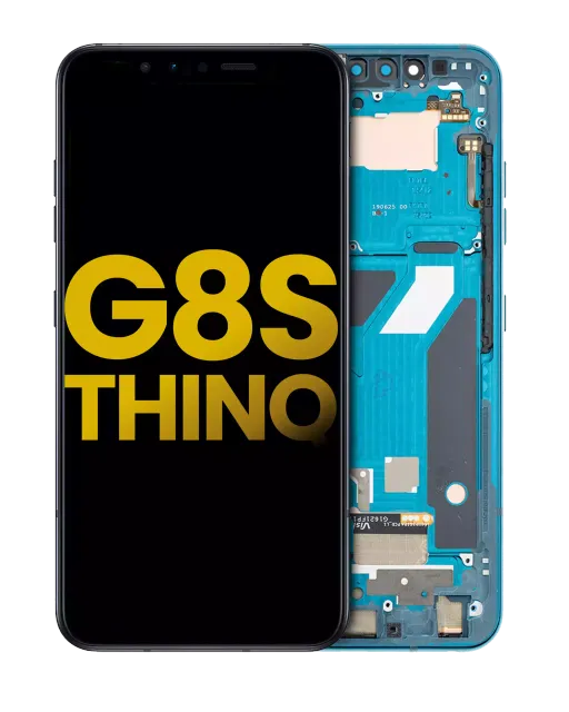 OLED displej s rámečkem pro LG G8S ThinQ (repasovaný) (Mirror Teal)
