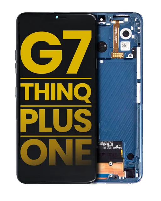 LCD displej s rámečkem pro LG G7 ThinQ / G7 Plus / G7 One (repasovaný) (Moroccan Blue)