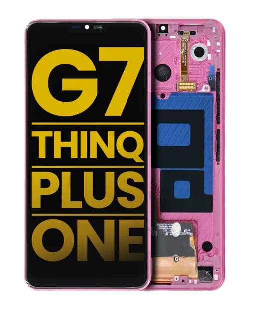 LCD displej s rámečkem pro LG G7 ThinQ / G7 Plus / G7 One (repasovaný) (Raspberry Rose)