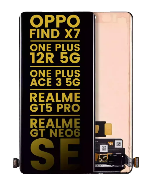 OLED displej bez rámečku pro OPPO Find X7 / One Plus 12R 5G / One Plus Ace 3 5G / Realme GT5 Pro / Realme GT Neo6 SE / Realme GT 6 (International Version) / Realme GT 6T / Realme GT Neo6 (repasovaný) (všechny barvy)