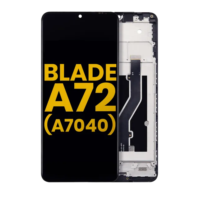 LCD displej s rámečkem pro ZTE Blade A72 4G (A7040) (repasovaný) (vesmírně šedá)