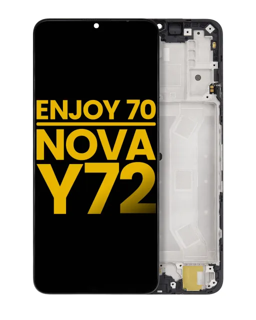 LCD displej s rámečkem pro Huawei Enjoy 70 / Nova Y72 (repasovaný) (všechny barvy)