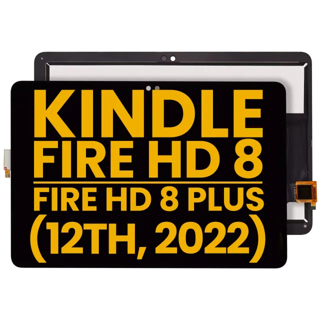 LCD displej bez rámečku pro Amazon Kindle Fire HD 8 (12. gen., 2022) / HD 8 Plus (12. gen., 2022) (repasovaný) (všechny barvy)