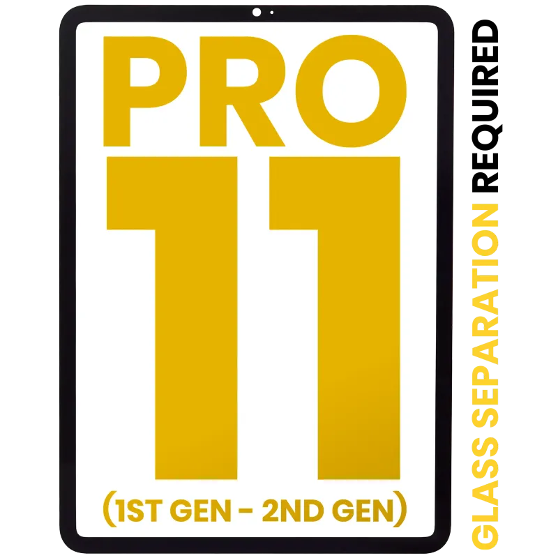 Samotné přední sklo pro iPad Pro 11" 1. gen. (2018) / iPad Pro 11" 2. gen. (2020) (všechny barvy) (nutné oddělení skla)